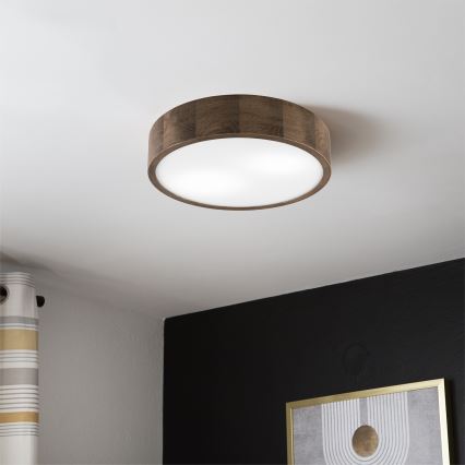 Brilagi - LED Kattovalo CARVALHO 2xE27/60W/230V tammi halkaisija 37 cm