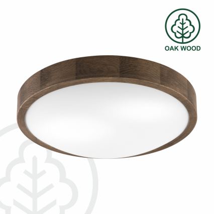 Brilagi - LED Kattovalo CARVALHO SLIM 2xE27/60W/230V tammi halkaisija 37 cm