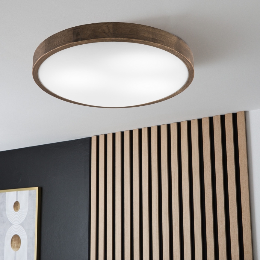 Brilagi - LED Kattovalo CARVALHO SLIM 3xE27/60W/230V tammi halkaisija 47 cm