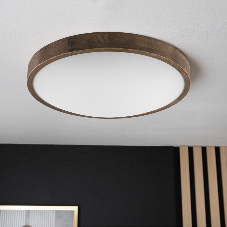 Brilagi - LED Kattovalo CARVALHO SLIM 3xE27/60W/230V tammi halkaisija 47 cm