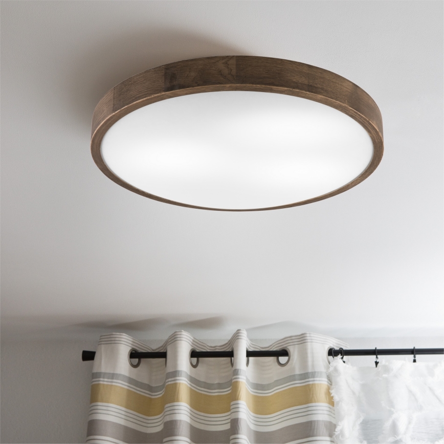 Brilagi - LED Kattovalo CARVALHO SLIM 3xE27/60W/230V tammi halkaisija 47 cm