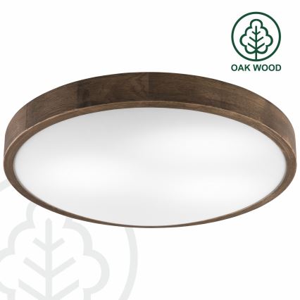 Brilagi - LED Kattovalo CARVALHO SLIM 3xE27/60W/230V tammi halkaisija 47 cm