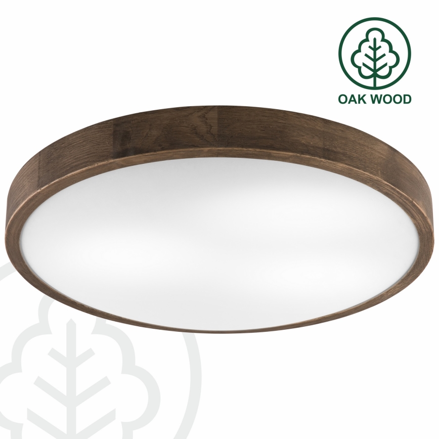 Brilagi - LED Kattovalo CARVALHO SLIM 3xE27/60W/230V tammi halkaisija 47 cm