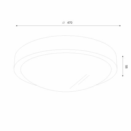 Brilagi - LED Kattovalo CARVALHO SLIM 3xE27/60W/230V tammi halkaisija 47 cm
