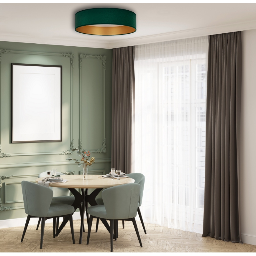 Brilagi - LED-kattovalo VELVET LED/24W/230V d. 40 cm 3000/4000/6400K vihreä/kulta