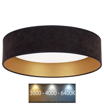 Brilagi - LED-kattovalo VELVET LED/24W/230V halk 40 cm 3000/4000/6400K musta/kulta