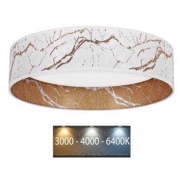 Brilagi - LED-kattovalo VELVET LED/24W/230V halk 40 cm 3000/4000/6400K valkoinen/kulta