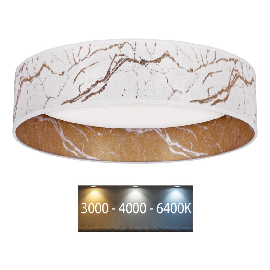 Brilagi - LED-kattovalo VELVET LED/24W/230V halk 40 cm 3000/4000/6400K valkoinen/kulta