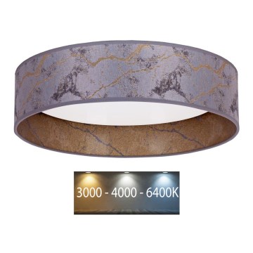Brilagi - LED-kattovalo VELVET LED/24W/230V halk 40cm 3000/4000/6400K harmaa/kulta