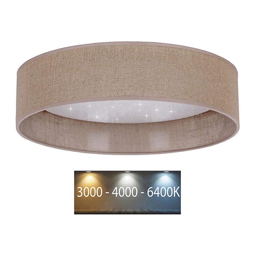 Brilagi - LED Kattovalo VELVET STAR LED/24W/230V d. 40 cm 3000K/4000K/6400K ruskea
