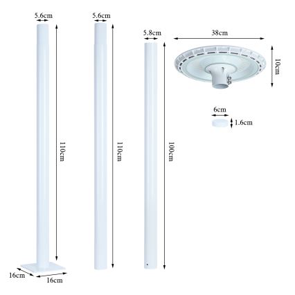 Brilagi - LED-katuvalo URBANSPARK LED/120W/230V valkoinen IP65