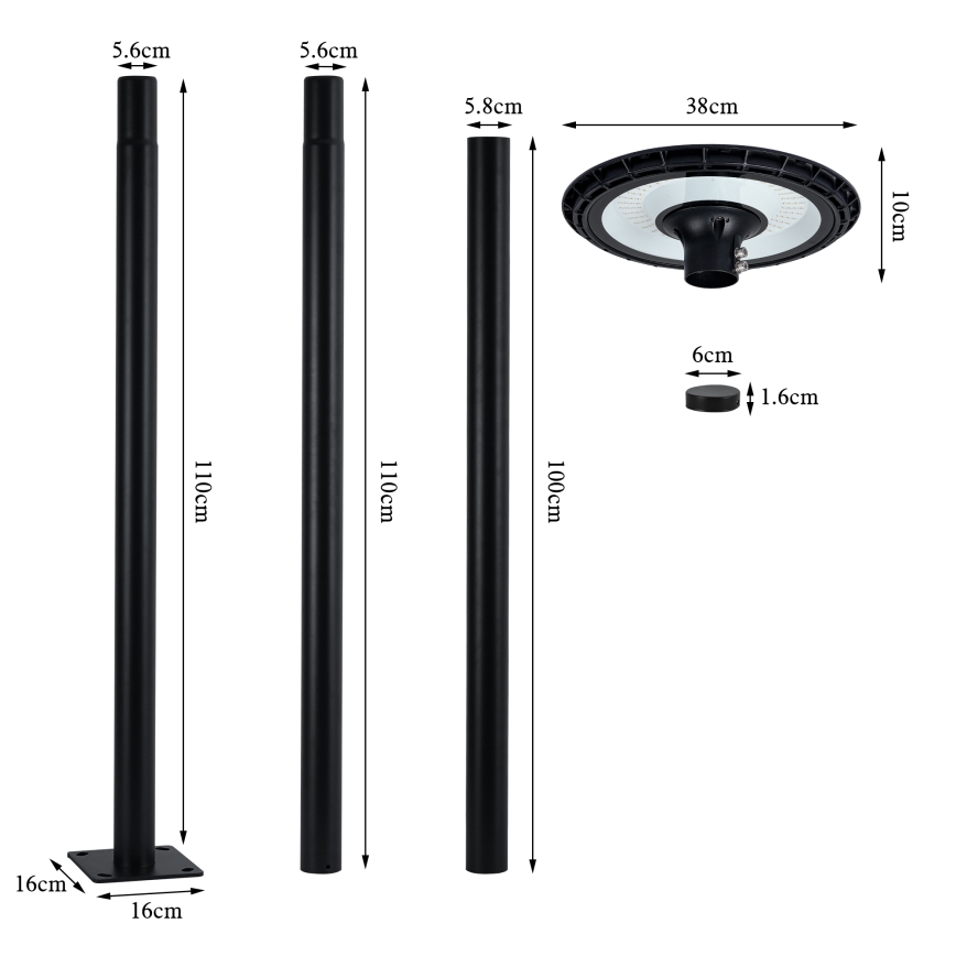 Brilagi - LED-katuvalo URBANSPARK LED/60W/230V musta IP65