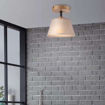 Brilagi - LED  Kiinteä kattokruunu ANTHONY 1xE14/60W/230V tammi/beige