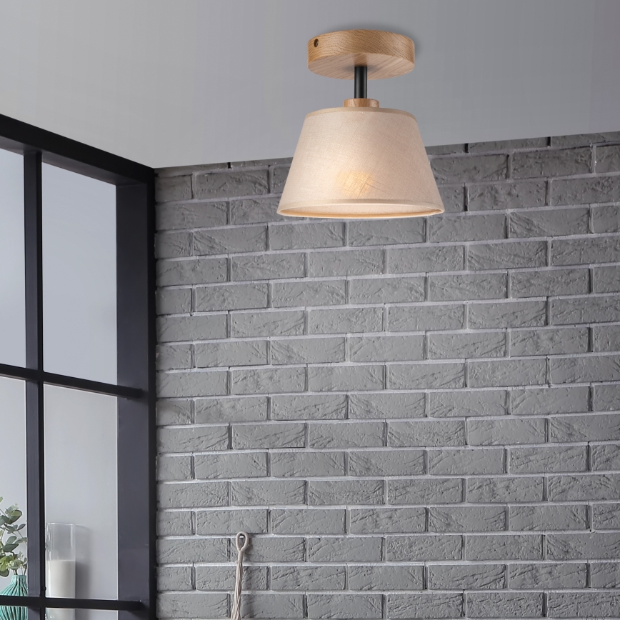 Brilagi - LED  Kiinteä kattokruunu ANTHONY 1xE14/60W/230V tammi/beige