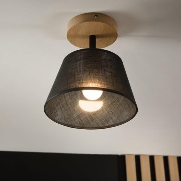 Brilagi - LED  Kiinteä kattokruunu ANTHONY 1xE14/60W/230V tammi/musta