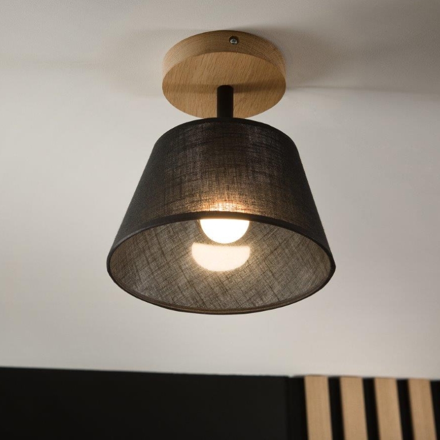 Brilagi - LED  Kiinteä kattokruunu ANTHONY 1xE14/60W/230V tammi/musta