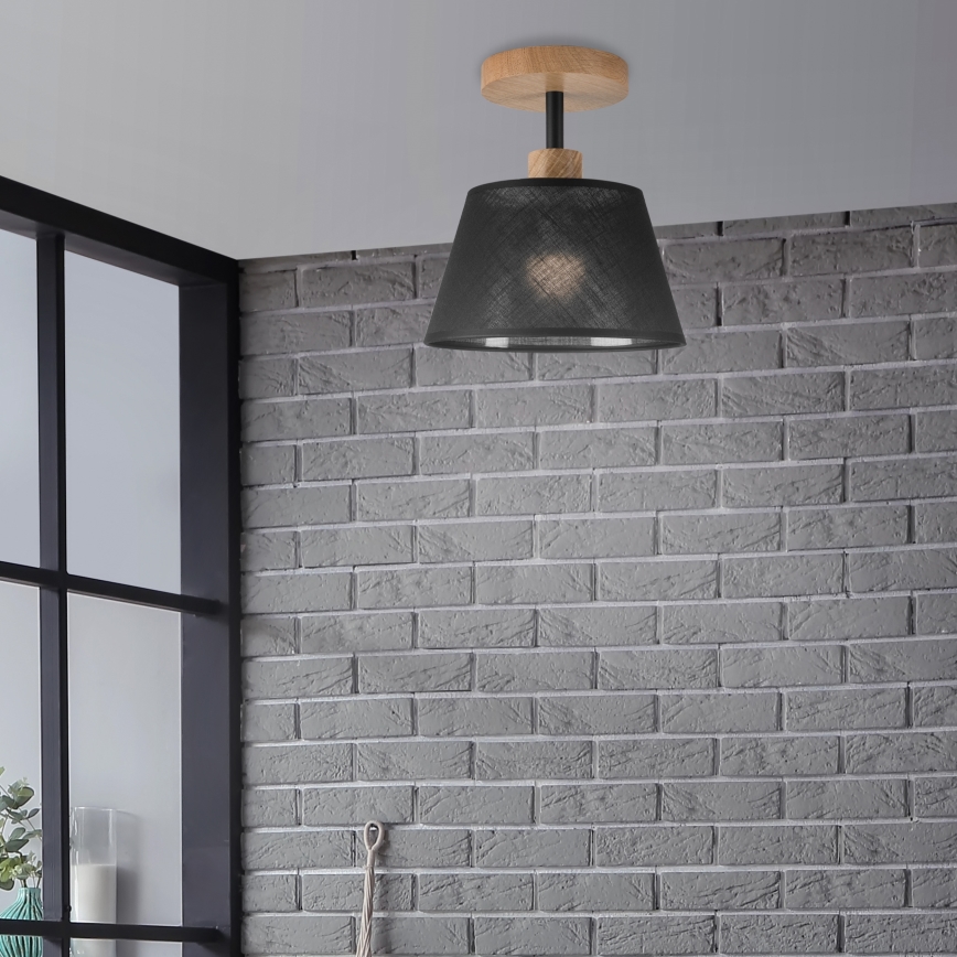 Brilagi - LED  Kiinteä kattokruunu ANTHONY 1xE14/60W/230V tammi/musta