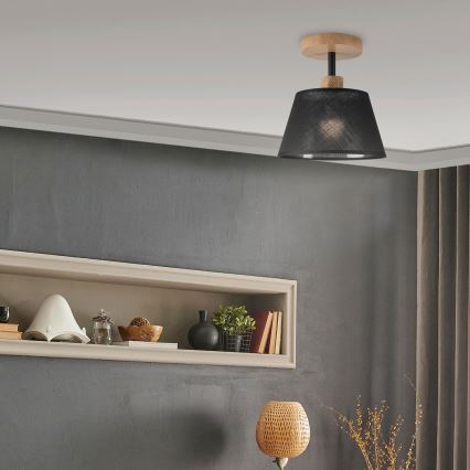 Brilagi - LED  Kiinteä kattokruunu ANTHONY 1xE14/60W/230V tammi/musta