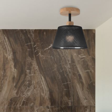 Brilagi - LED  Kiinteä kattokruunu ANTHONY 1xE14/60W/230V tammi/musta