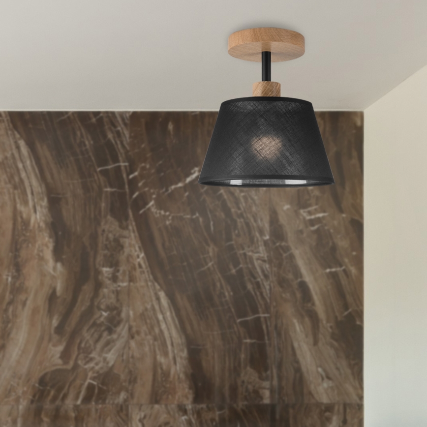 Brilagi - LED  Kiinteä kattokruunu ANTHONY 1xE14/60W/230V tammi/musta