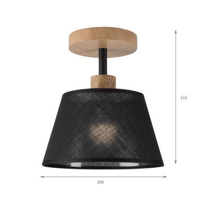 Brilagi - LED  Kiinteä kattokruunu ANTHONY 1xE14/60W/230V tammi/musta