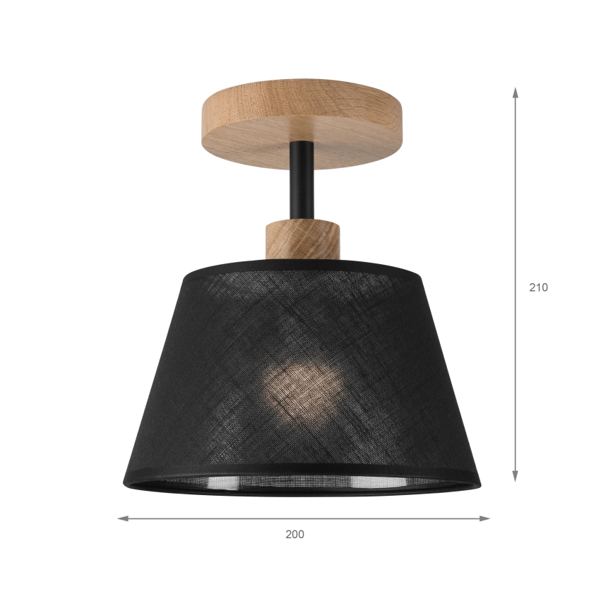 Brilagi - LED  Kiinteä kattokruunu ANTHONY 1xE14/60W/230V tammi/musta