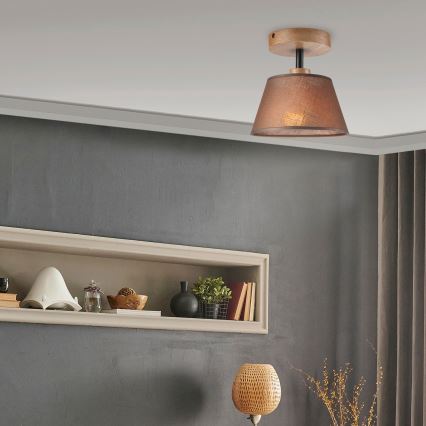 Brilagi - LED  Kiinteä kattokruunu ANTHONY 1xE14/60W/230V tammi/ruskea