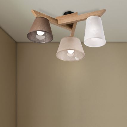 Brilagi - LED  Kiinteä kattokruunu ANTHONY 3xE14/40W/230V tammi