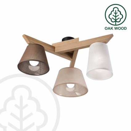 Brilagi - LED  Kiinteä kattokruunu ANTHONY 3xE14/40W/230V tammi
