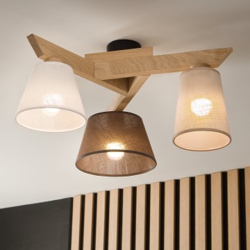Brilagi - LED  Kiinteä kattokruunu ANTHONY 3xE14/40W/230V tammi