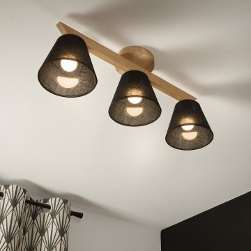 Brilagi - LED  Kiinteä kattokruunu ANTHONY 3xE14/40W/230V tammi/musta