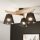 Brilagi - LED  Kiinteä kattokruunu ANTHONY 3xE14/40W/230V tammi/musta