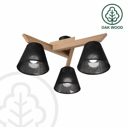 Brilagi - LED  Kiinteä kattokruunu ANTHONY 3xE14/40W/230V tammi/musta