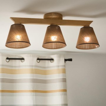 Brilagi - LED  Kiinteä kattokruunu ANTHONY 3xE14/40W/230V tammi/ruskea