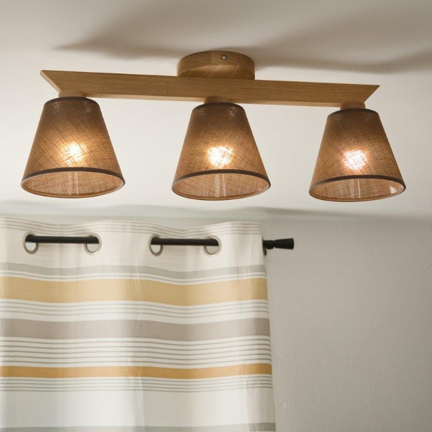 Brilagi - LED  Kiinteä kattokruunu ANTHONY 3xE14/40W/230V tammi/ruskea