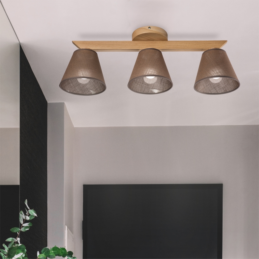 Brilagi - LED  Kiinteä kattokruunu ANTHONY 3xE14/40W/230V tammi/ruskea