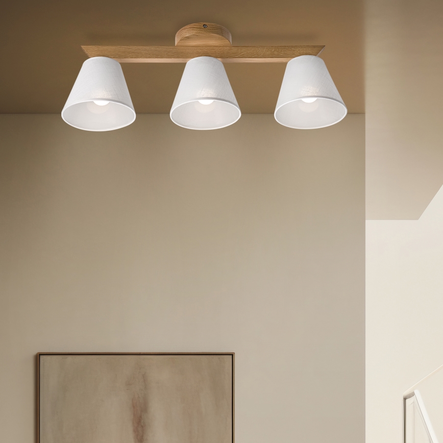 Brilagi - LED  Kiinteä kattokruunu ANTHONY 3xE14/40W/230V tammi/valkoinen