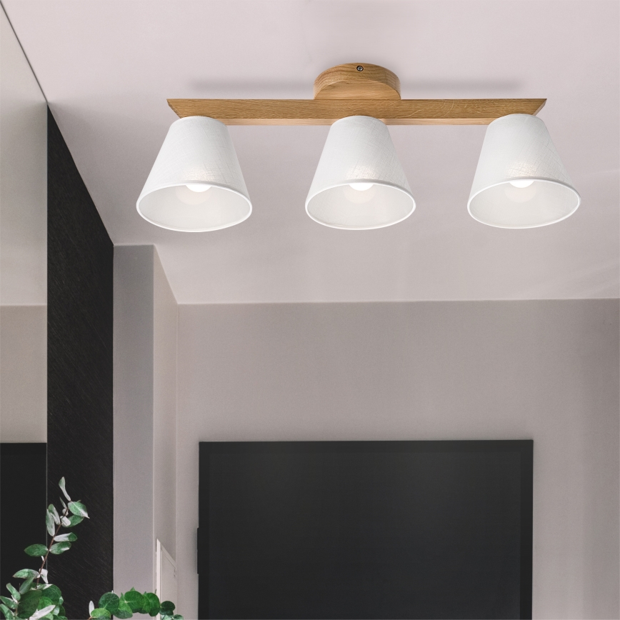 Brilagi - LED  Kiinteä kattokruunu ANTHONY 3xE14/40W/230V tammi/valkoinen