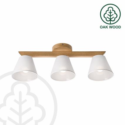 Brilagi - LED  Kiinteä kattokruunu ANTHONY 3xE14/40W/230V tammi/valkoinen