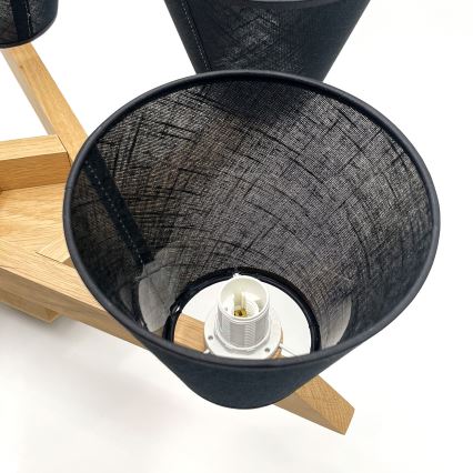 Brilagi - LED  Kiinteä kattokruunu ANTHONY 5xE14/40W/230V tammi/musta