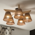 Brilagi - LED  Kiinteä kattokruunu ANTHONY 5xE14/40W/230V tammi/ruskea