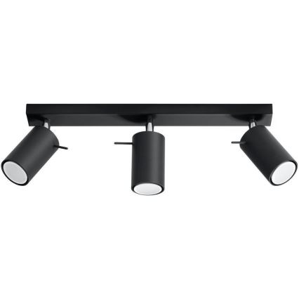 Brilagi -  LED-kohdevalaisin ASMUS 3xGU10/7W/230V musta