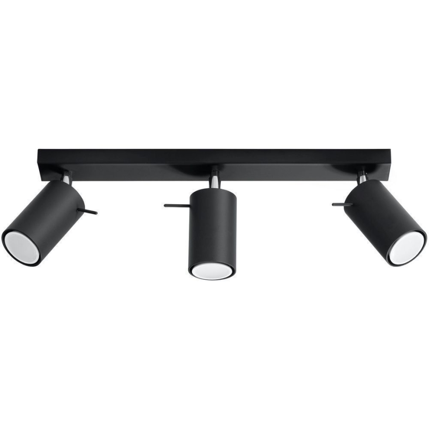 Brilagi -  LED-kohdevalaisin ASMUS 3xGU10/7W/230V musta