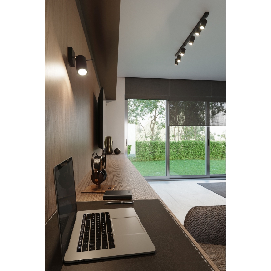 Brilagi -  LED-kohdevalaisin ASMUS 3xGU10/7W/230V musta