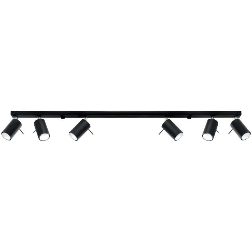 Brilagi -  LED-kohdevalaisin ASMUS 6xGU10/7W/230V musta