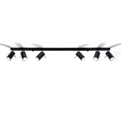 Brilagi -  LED-kohdevalaisin ASMUS 6xGU10/7W/230V musta