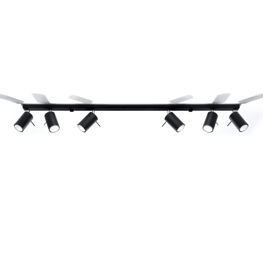 Brilagi -  LED-kohdevalaisin ASMUS 6xGU10/7W/230V musta