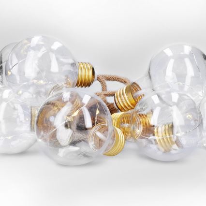Brilagi - LED Koristeketju 10xLED/3xAA 1,8m lämmin valkoinen