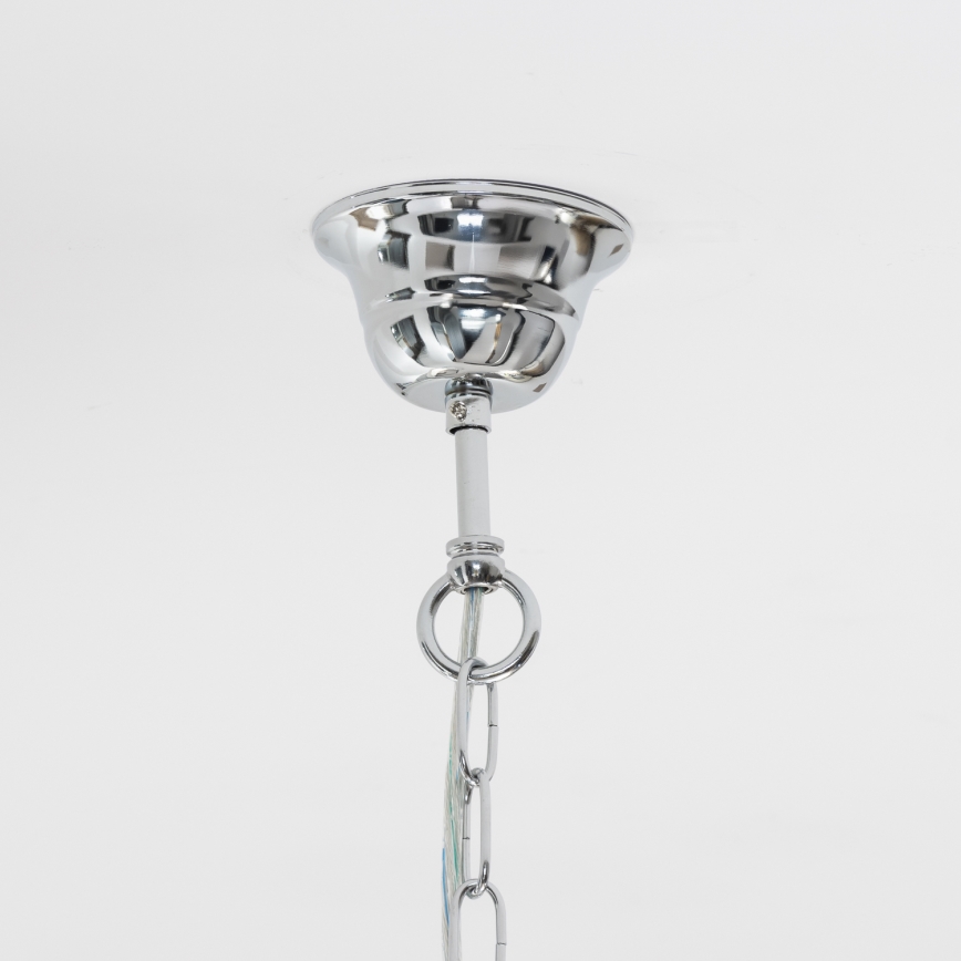 Brilagi - LED Kristalli-ketjukattokruunu MOZART 4xE14/40W/230V kiiltävä kromi