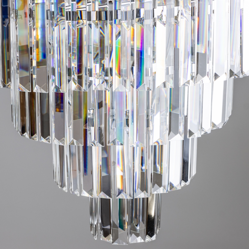 Brilagi - LED Kristalli-ketjukattokruunu MOZART 5xE14/40W/230V kiiltävä kromi